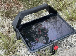 iPad stand for field work and active use.