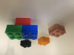 Lego Compatible Filament Sample Bricks