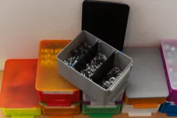 little boxes - with handle, tag, separators and lid