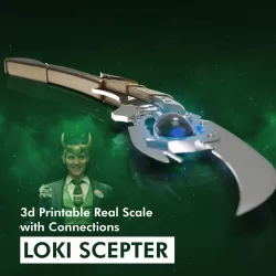 LOKI SCEPTER - Real Scale with separated components to assemble!
