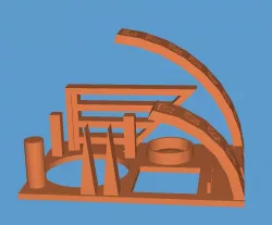 Print Test all in one (bridges, overhang, stringing, holes, shapes, accuracy) printed on Prusa