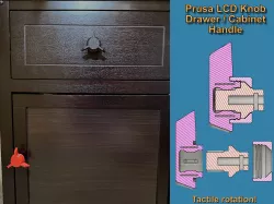 Prusa LCD Knob Drawer / Cabinet Handle