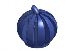 Pumpkin with cuts in