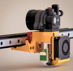 Shroud for DropEffect XG hotend, orbiter extruder 2.0, linear rails - ender3/pro/v2