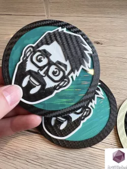 Sous-Bocks, Coaster "POG Carbon CoBen" dessous de verre Full Carbone