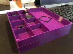 Stackable small parts tray