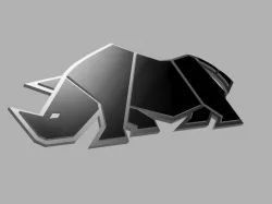 Suzuki Jimny/Samurai/Sierra Retro Rhino Emblem and Keychain