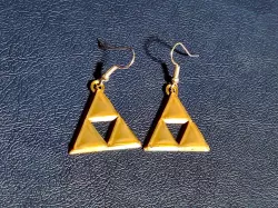 Triforce Earrings with Beveled Edges