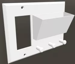 Wall Plate Key Hanger & Card Holder