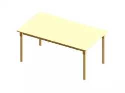 Wooden table, 160 cm x 90 cm x 73 cm