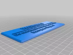 3d print warning v2