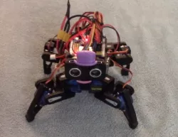 Arduino controlled 2-joint 8-servo 4-legged Walking Robot - Remix