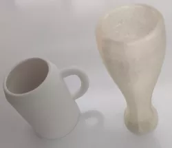 Beer Mug and Wheat Beer Glass - Refrigerator Magnets