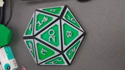 D20 Wall Art, Backplate with thinner edges
