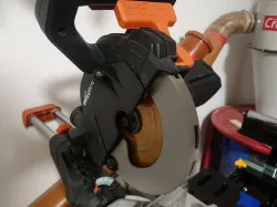 Evolution mitre saw dust extraction cover