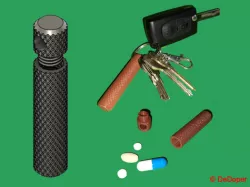 Keychain pill tube