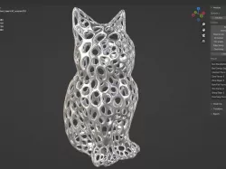 LASER CAT - Voronoi Style [improved overhangs, etc.] (fixed paw+ flat bottom+ larger ears)