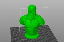 Mandalorian Bust simplified base - Support Free and No infill
