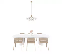 Model Set 10 Cover Chair Muuto Chandelier NUURA Dining Table 3D model