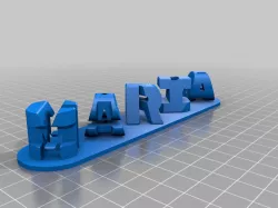 My Customized Triple Letter Blocks Ambigram