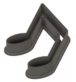 Note shaped cookie cutter