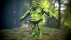 Orc Ogre - Rigged Creature Low-poly 3D model