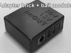 Power brick adapter with bait modules