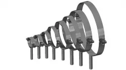 Standard pipe clamps Low-poly 3D model