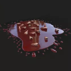 Teeth Bloody Pile Horror Prop Low-poly 3D model