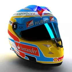 2014 Fernando Alonso Schuberth F1 Helmet Low-poly 3D model