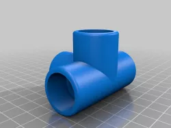4 Way Edge Pipe Connector for 1/2" PVC (21.5 Inner Diameter)