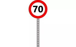 70 speed limit 3D model
