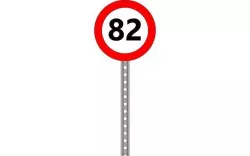82 speed limit 3D model