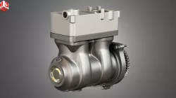 Air Brake Compressor - Two Piston - D13 Diesel Engine 3D model