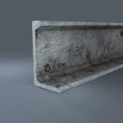Angle Steel Beam SMB Low-poly Model Low-poly 3D model