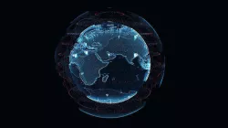 Animated Hologram Planet Earth v2 3D model