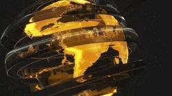 Animated Hologram Planet Earth v5 3D model