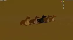 Anubis statues  Low-poly 3D model