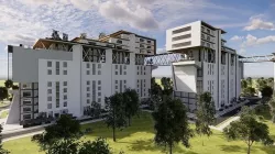 Apartment-residential complex design 3D model Low-poly 3D model