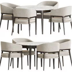 Aster Chair Play Table Dining Set 3D model