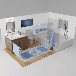 Bathroom scene 3D model