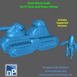 Battletech Tank and Power Armor Suit (6mm/8mm)