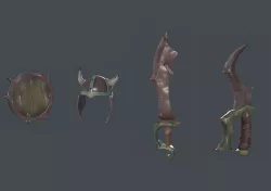 blade weapon Low-poly 3D model