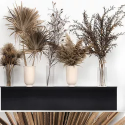 Bouquet collection of dried flowers in a vase 181 3D model