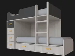 Bunk Bed - Childrens  3D model
