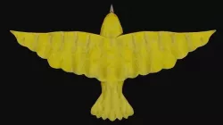 Canary yellow bird Low-poly 3D model