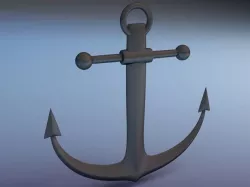 Cartoon Anchor 3D model