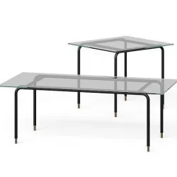 CB2 Cane Glass Coffee Tables 3D model