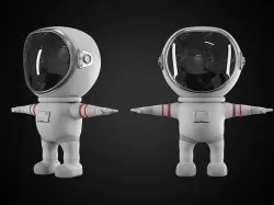 Characters SPACE SUIT for General Decoration Minimal Style 3D model