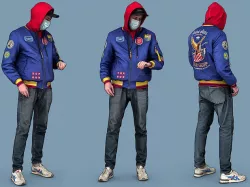 Cheeky Masked Guy 3D model